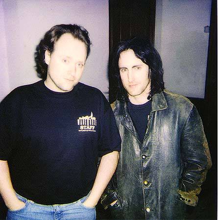 Warehouse owner Steve Harm, with Trent Reznor of Nine Inch Nails